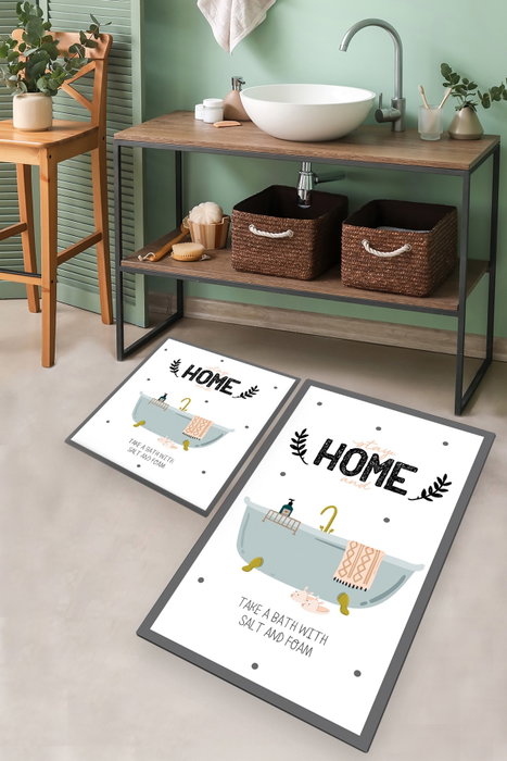 Mijölnir Juego de alfombrillas de baño Multicolor con impresión digital Mijölnir Juego de alfombrillas de baño Multicolor con impresión digital